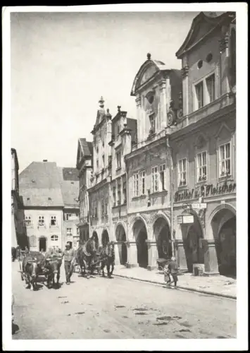 Schömberg (Schlesien) Chełmsko Śląskie   Laubenhäuser am Markt, Ochsen   1980
