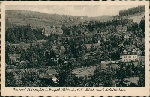 Bärenfels (Erzgebirge)-Altenberg (Erzgebirge) Panorama-Ansicht Blick nach Schellerhau 1944