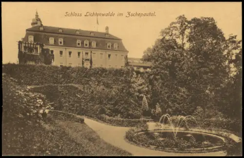 Lichtenwalde-Niederwiesa Schloß Lichtenwalde Rückseite Schloß 1915