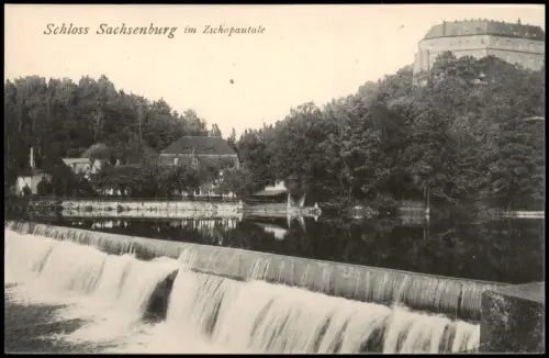Ansichtskarte Frankenberg (Sachsen) Schloß Sachsenburg Wehr 1915