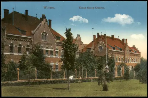 Ansichtskarte Wurzen König Georg-Kaserne. 1915