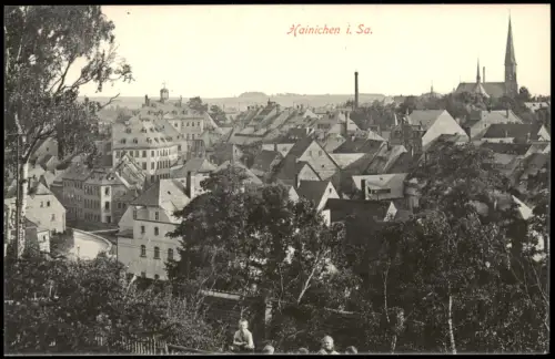 Ansichtskarte Hainichen Straßenblick - Stadt 1915