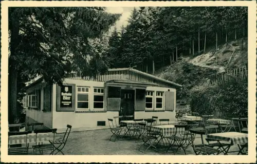 Ansichtskarte Barsinghausen Waldschänke Heisterburg - Herforder Bier 1958