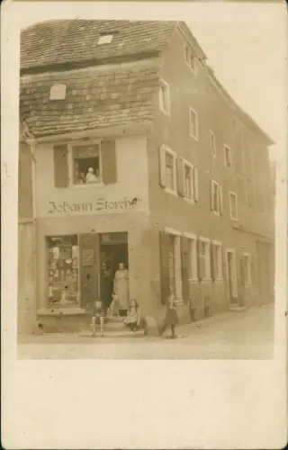 Ansichtskarte Griesheim Ladengeschäft Johann Storch Hintergasse 1922
