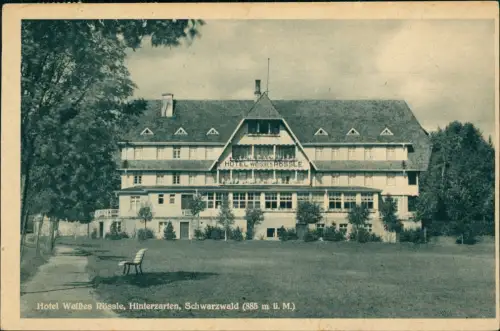 Ansichtskarte Hinterzarten Hotel Weißes Rössle 1951