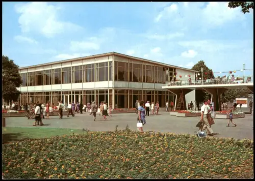 Ansichtskarte Erfurt IGA vor der Zentralgaststätte 1974