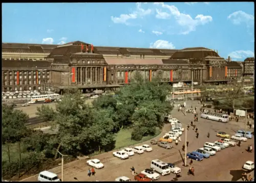 Ansichtskarte Leipzig Hauptbahnhof 1974
