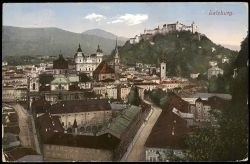 Ansichtskarte Salzburg Panorama-Ansicht, Stadt-Teilansicht 1913