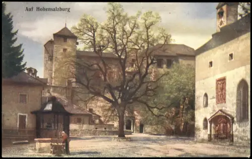 Salzburg Festung Schloßhof, Georgskirche  Keutschach-Relief Zisterne 1910