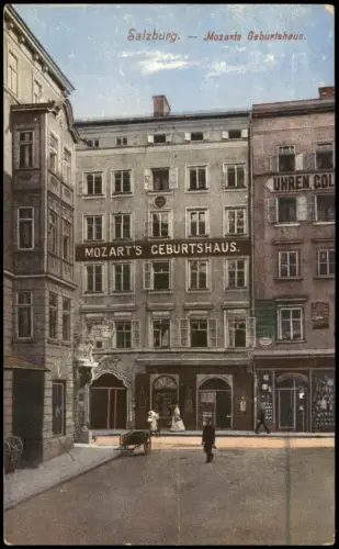 Ansichtskarte Salzburg Straßen Partie Mozart Geburtshaus 1910
