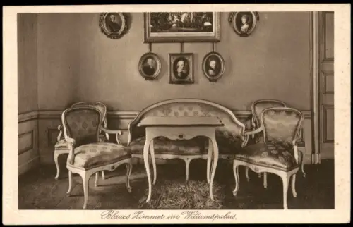 Ansichtskarte Weimar Blaues Zimmer im Wittumspalais 1920