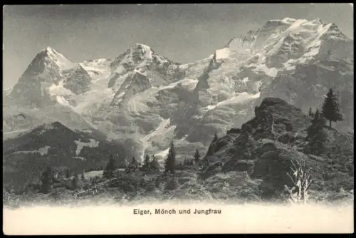 .Schweiz Schweiz Schweizer Alpen mit Eiger, Mönch und Jungfrau 1905