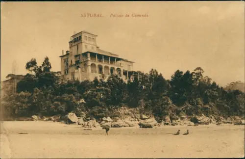 Postcard Setúbal Palácio da Comenda 1911