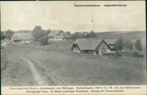 Herrischried Stehle Straße am Naturfreundehaus Jugendherberge 1929