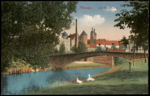 Ansichtskarte Wurzen Am Mühlgraben 1915