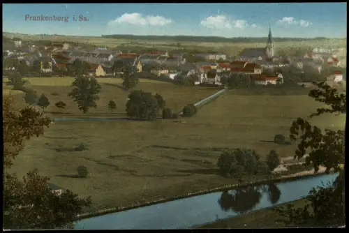 Ansichtskarte Frankenberg (Sachsen) Fernblick auf die Stadt 1915
