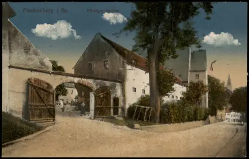 Ansichtskarte Frankenberg (Sachsen) Rittergut Neubau. 1915