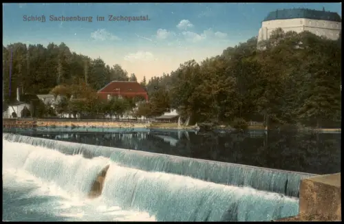 Ansichtskarte Frankenberg (Sachsen) Schloß Sachsenburg Zschopautal 1915