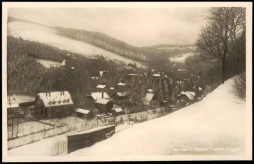 Kipsdorf-Altenberg (Erzgebirge) Blick auf die Stadt im Winter 1927