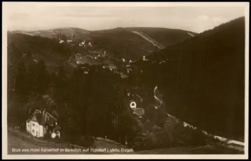 Bärenfels Erzgebirge Altenberg Blick vom Hotel Kaiserhof im Winter 1927