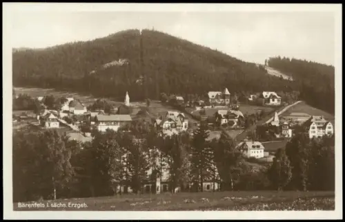 Bärenfels Erzgebirge Altenberg  Blick auf die Stadt - Fotokarte 1927