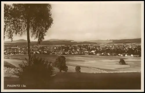 Ansichtskarte Pulsnitz Fernblick auf die Stadt 