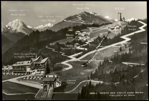 Sankt Vigil San Vigilio di Marebbe MONTE  presso Merano  Hotel Albergo 1960