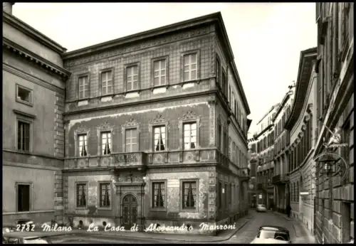 Cartolina Mailand Milano La Casa di Alessandro Manzoni 1960