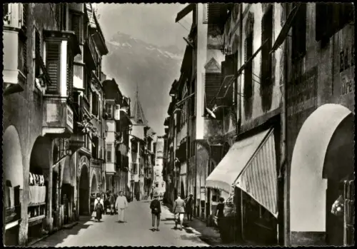 Cartolina Meran Merano MERANO I portici Laubengasse 1959