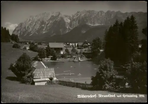 Bad Mitterndorf Panorama-Ansicht Mitterndorf Strandbad mit Grimming 1960