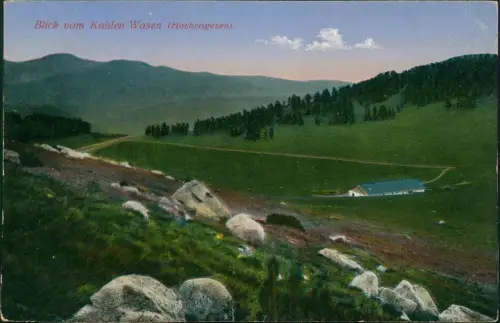 CPA .Frankreich Blick vom Kahlen Wasen Hochvogesen 1915 1. WK Feldpoststempel