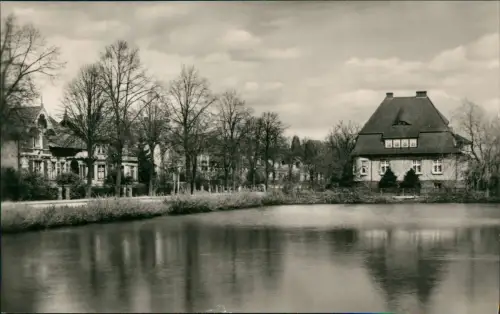 Ansichtskarte Wittenburg Ortsansicht mit Ententeich zur DDR-Zeit 1965