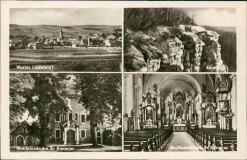 Worbis-Leinefelde-Worbis DDR Mehrbild-AK mit 4 Orts- u. Umland-Ansichten 1967
