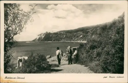 Hiddensee Hiddensjö, Hiddensöe Strand Zugang zur Ostsee zur DDR-Zeit 1957