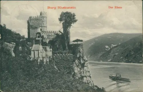 Ansichtskarte Bingen am Rhein Burg Rheinstein 1907