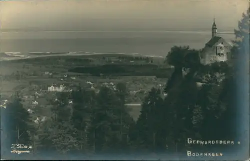 Ansichtskarte Bregenz Gebhardsberg - Blick zum Bodensee - Fotokarte 1927