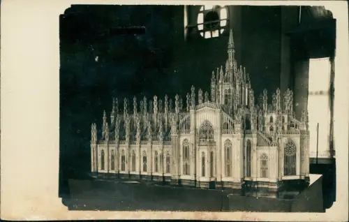 Ansichtskarte  Kuriositäten Modell Mailänder Dom in Kirche 1934