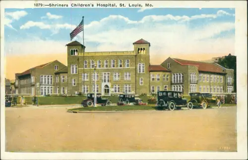 Postcard Saint Louis Shriners Children's Hospital 1936  USA