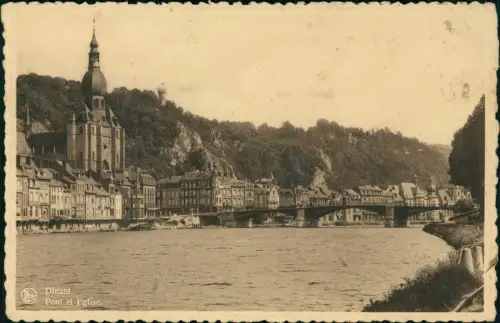 Postkaart Dinant Dinant Pont et Eglise 1929