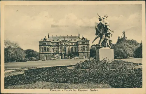 Seevorstadt-Ost/Großer Garten-Dresden Palais Großer Garten Statue 1926