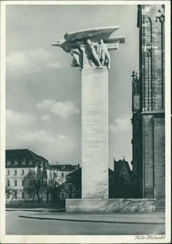 Ansichtskarte Altstadt-Magdeburg SA-Ehrenmal am Dom 1936