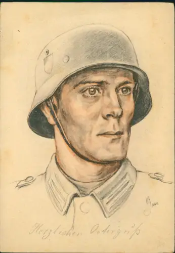 Ansichtskarte  Künstlerkarte Militär Propaganda 2.WK Tag der Wehrmacht 1940