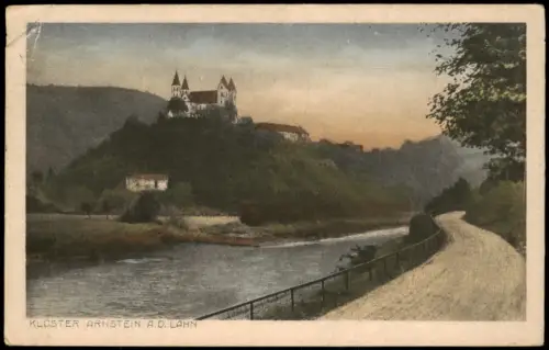 Ansichtskarte Obernhof (Lahn) Kloster Arnstein Lahn Partie 1930