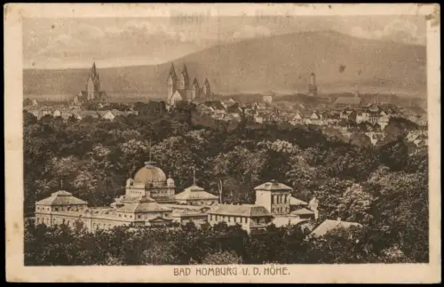 Ansichtskarte Bad Homburg vor der Höhe Panorama-Ansicht 1918