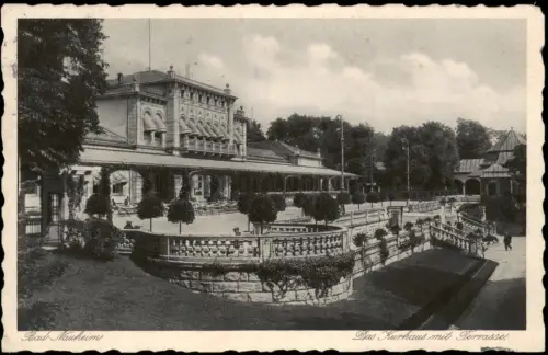 Ansichtskarte Bad Nauheim Das Kurhaus mit Terrasse 1928