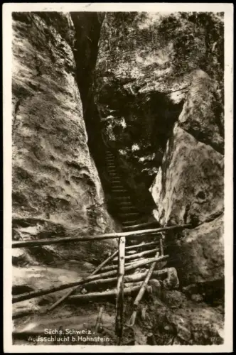 Hohnstein Sächs. Schweiz Wolfsschlucht Talwächter im Polenztal 1928