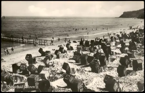 Ansichtskarte Göhren Rügen Strand Ostsee Ostseebad zur DDR-Zeit 1958
