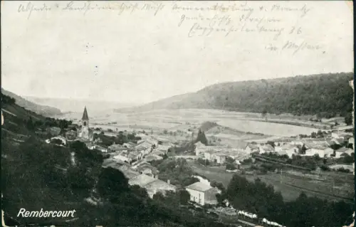 CPA Rembercourt-Sommaisne Stadtblick 1915  gel. Feldpoststempel