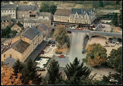 Postkaart Durbuy Hotel des Roches und Stadtansicht, Durbuy 1980