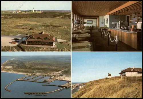 Hanstholm Nordjylland Mehrbildkarte Restaurant Pynten, Hafen Leuchtturm 1980